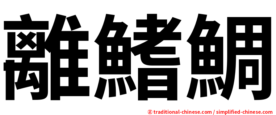 離鰭鯛