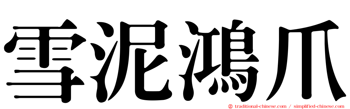 雪泥鴻爪
