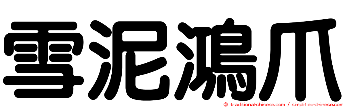 雪泥鴻爪