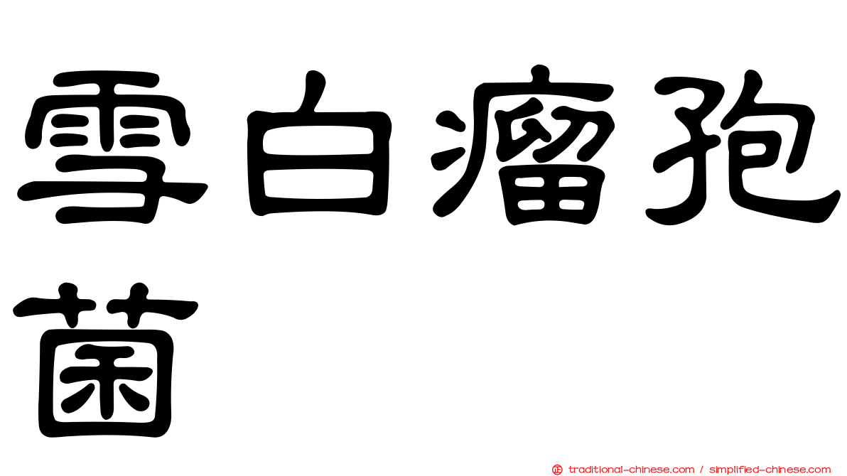 雪白瘤孢菌