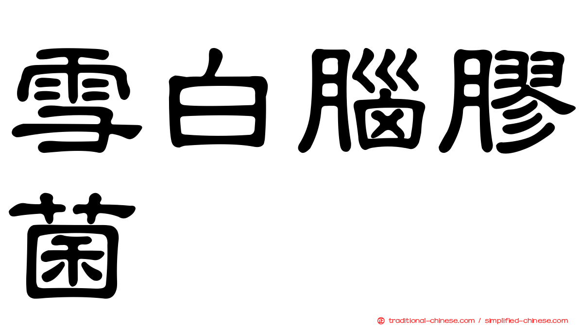 雪白腦膠菌