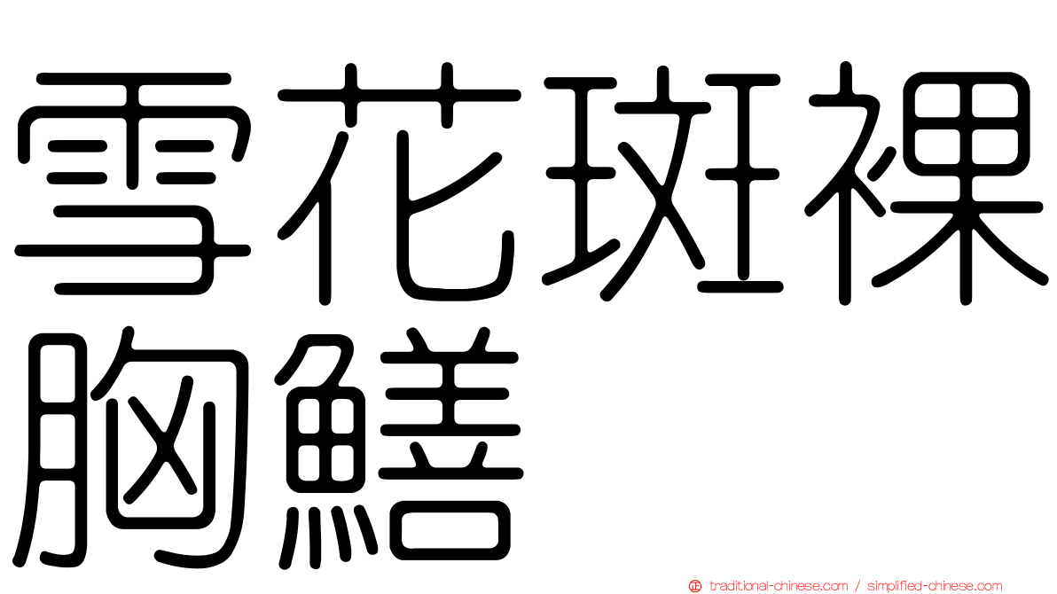 雪花斑裸胸鱔