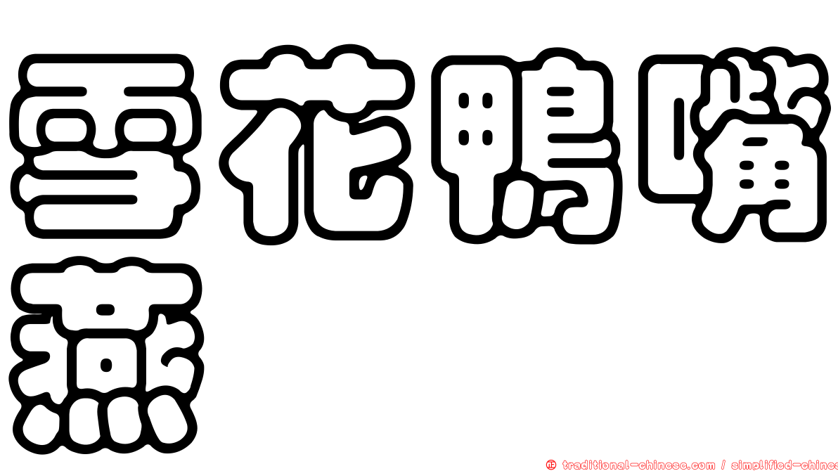 雪花鴨嘴燕魟