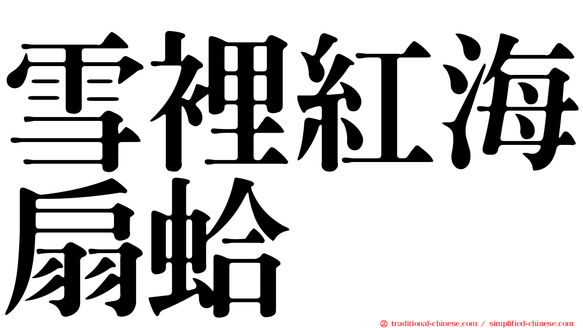 雪裡紅海扇蛤