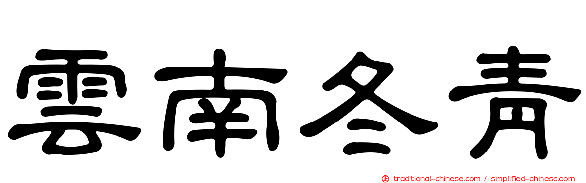 雲南冬青