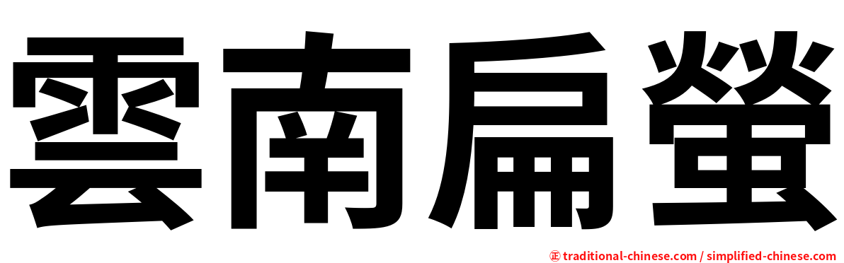 雲南扁螢