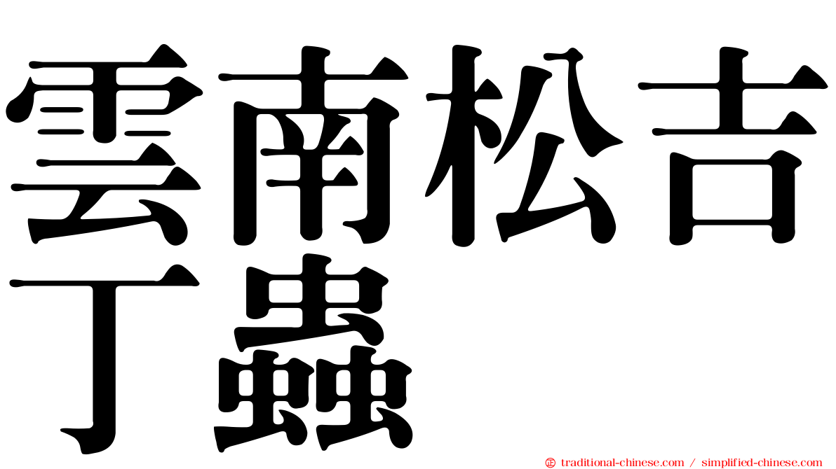 雲南松吉丁蟲