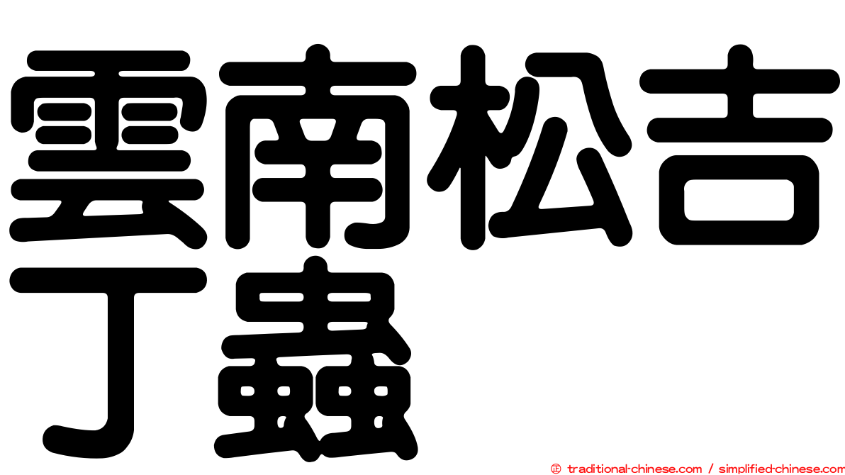 雲南松吉丁蟲