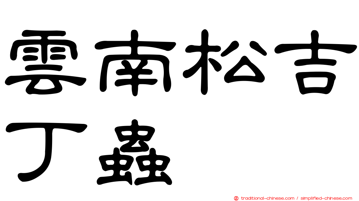 雲南松吉丁蟲