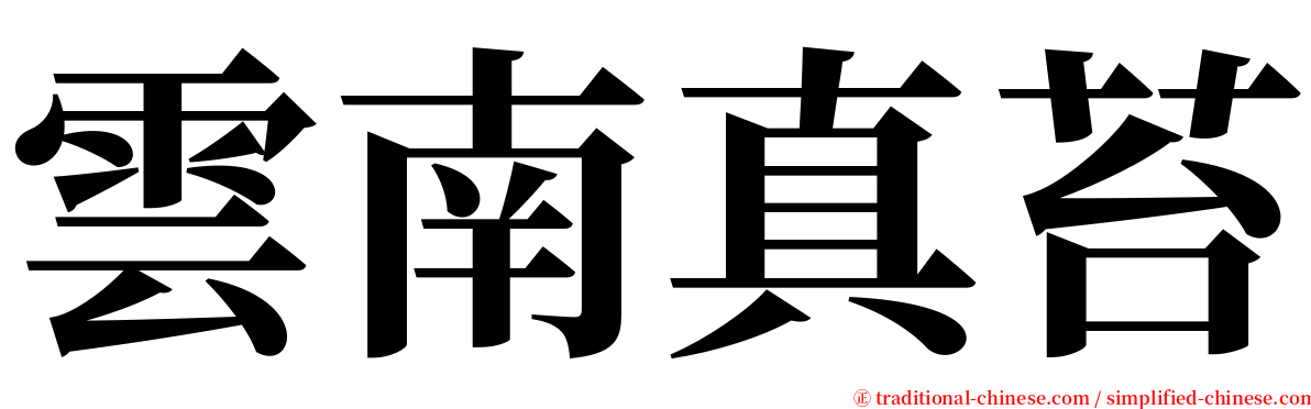 雲南真苔 serif font