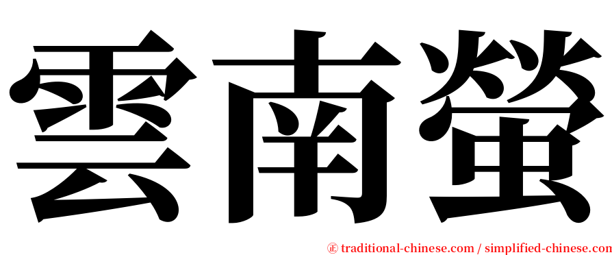 雲南螢 serif font