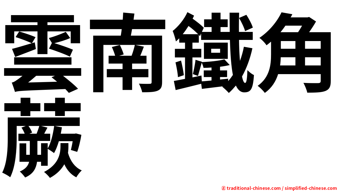 雲南鐵角蕨