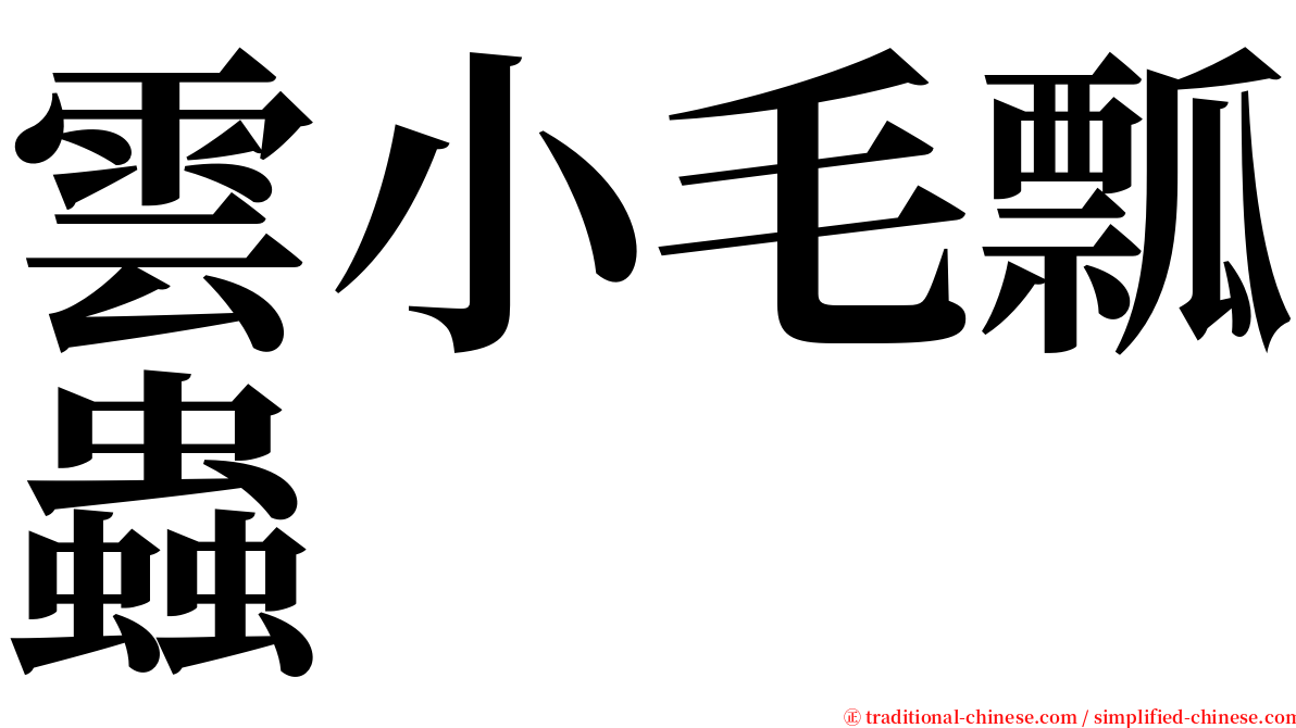 雲小毛瓢蟲 serif font