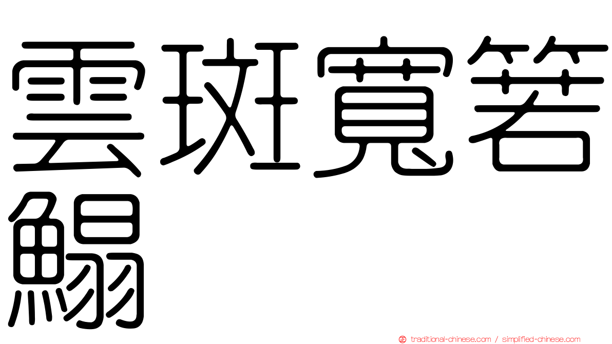 雲斑寬箬鰨