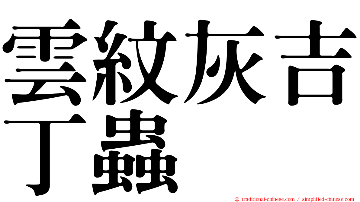 雲紋灰吉丁蟲