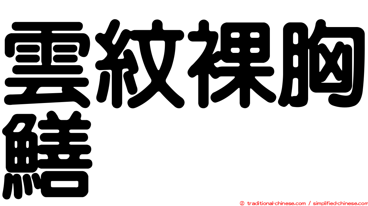 雲紋裸胸鱔