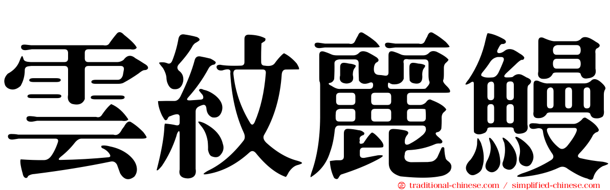 雲紋麗鰻