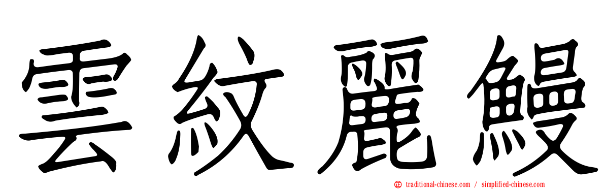 雲紋麗鰻
