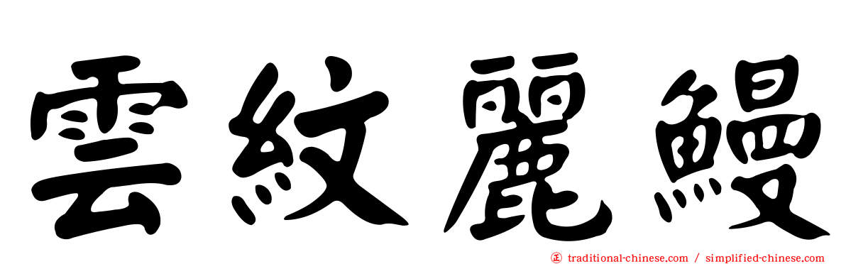 雲紋麗鰻
