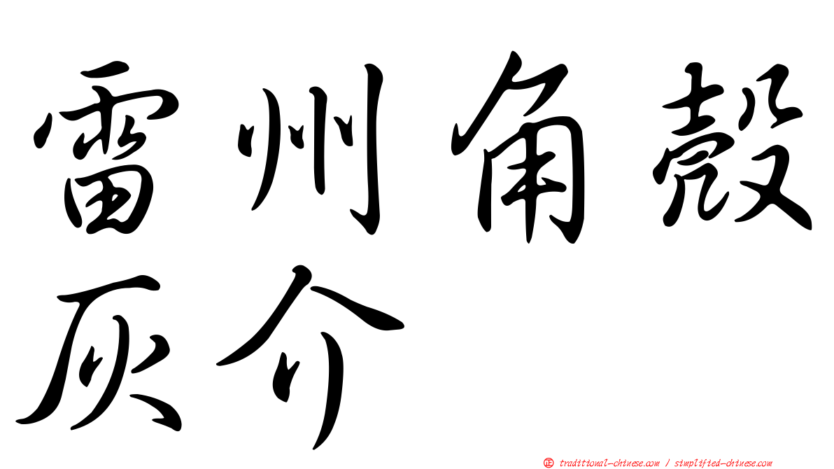 雷州角殼灰介