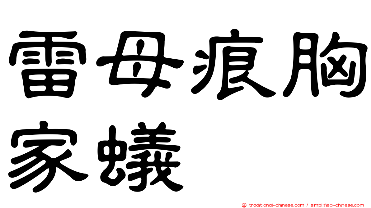 雷母痕胸家蟻