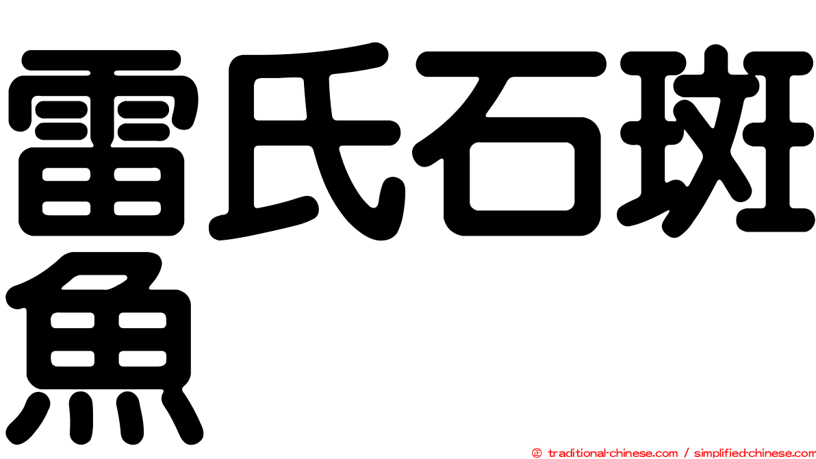 雷氏石斑魚