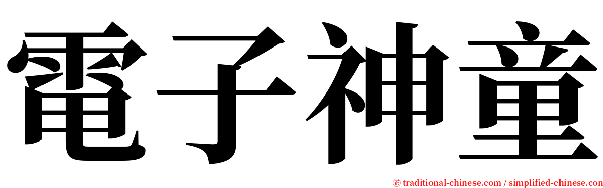 電子神童 serif font