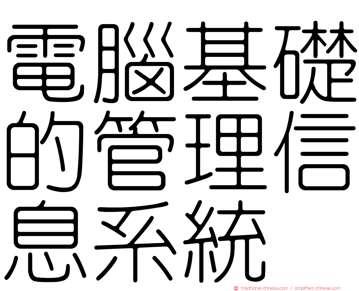 電腦基礎的管理信息系統