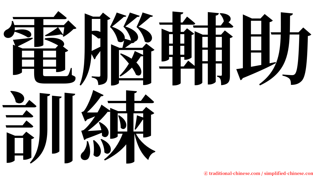 電腦輔助訓練 serif font