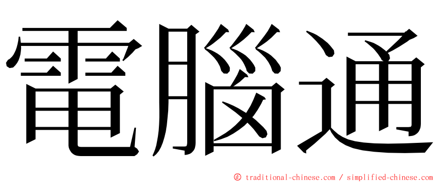 電腦通 ming font