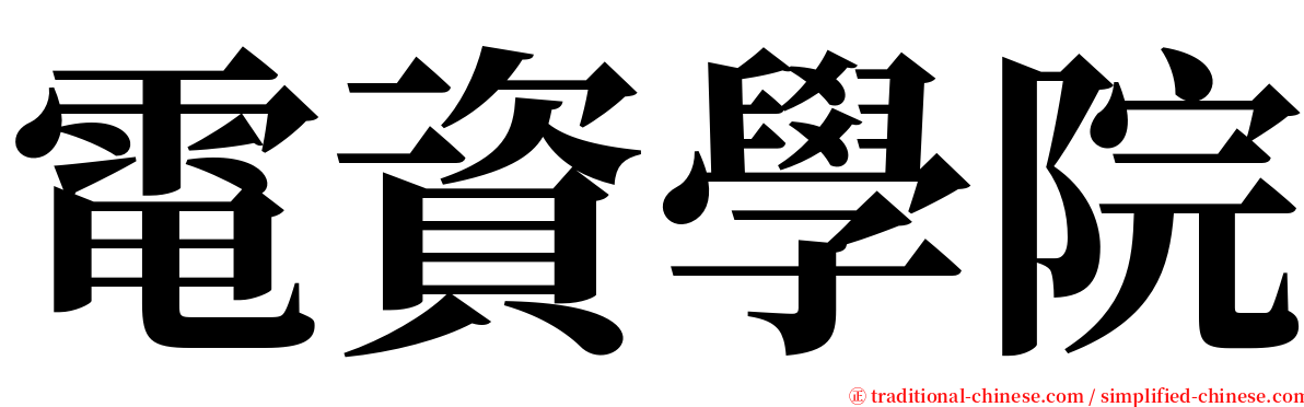 電資學院 serif font
