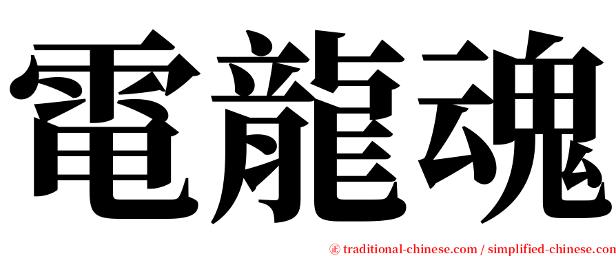 電龍魂 serif font