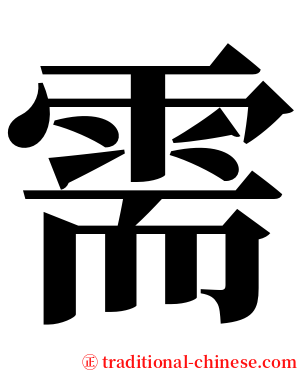 需 serif font