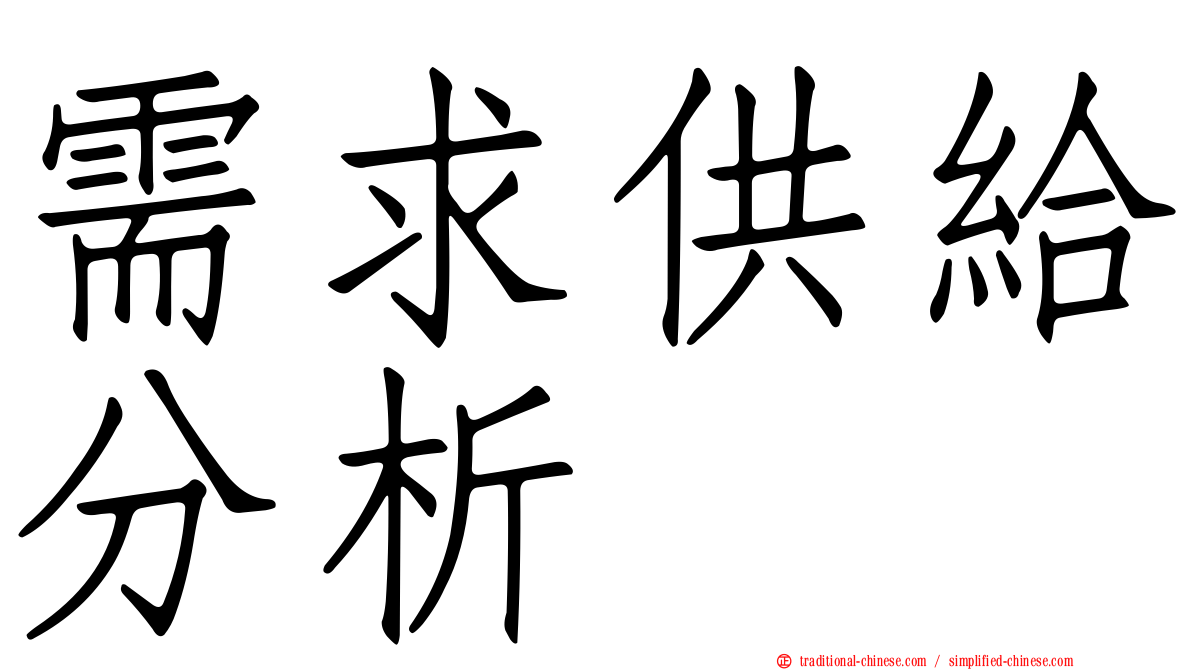 需求供給分析