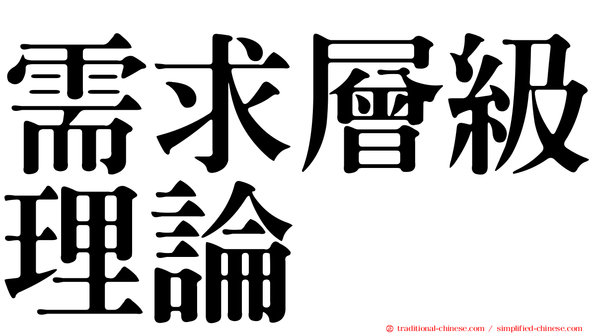 需求層級理論
