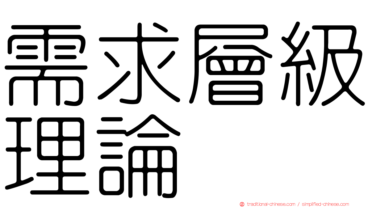 需求層級理論