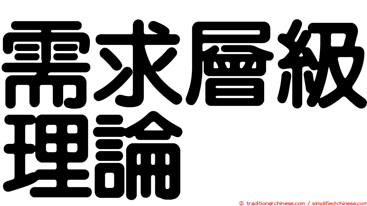需求層級理論