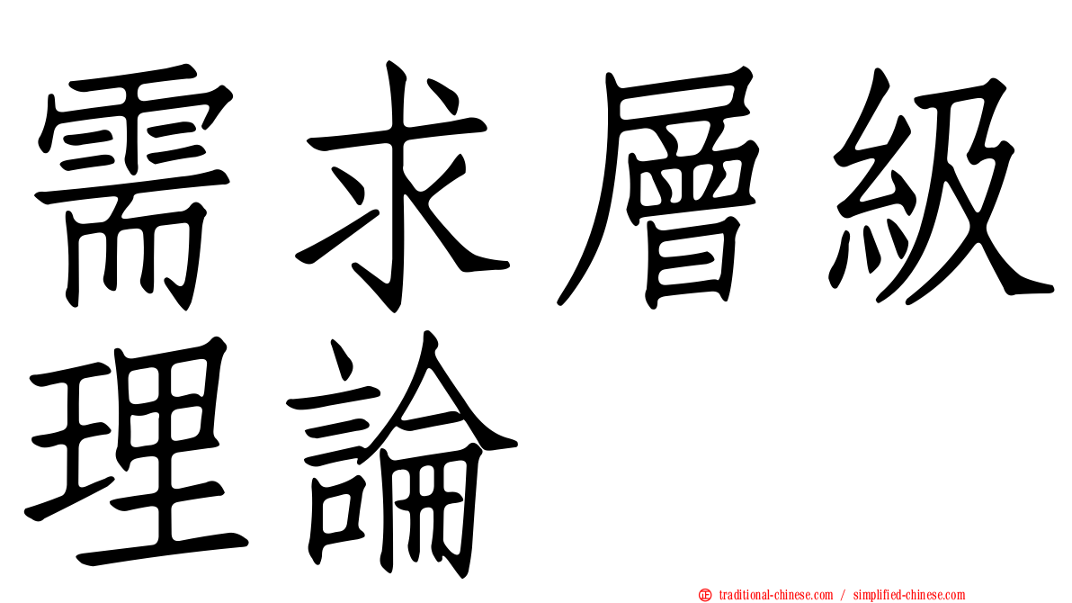 需求層級理論