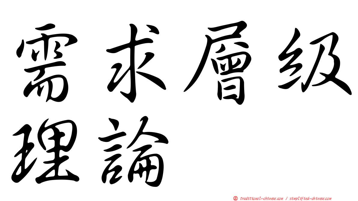 需求層級理論
