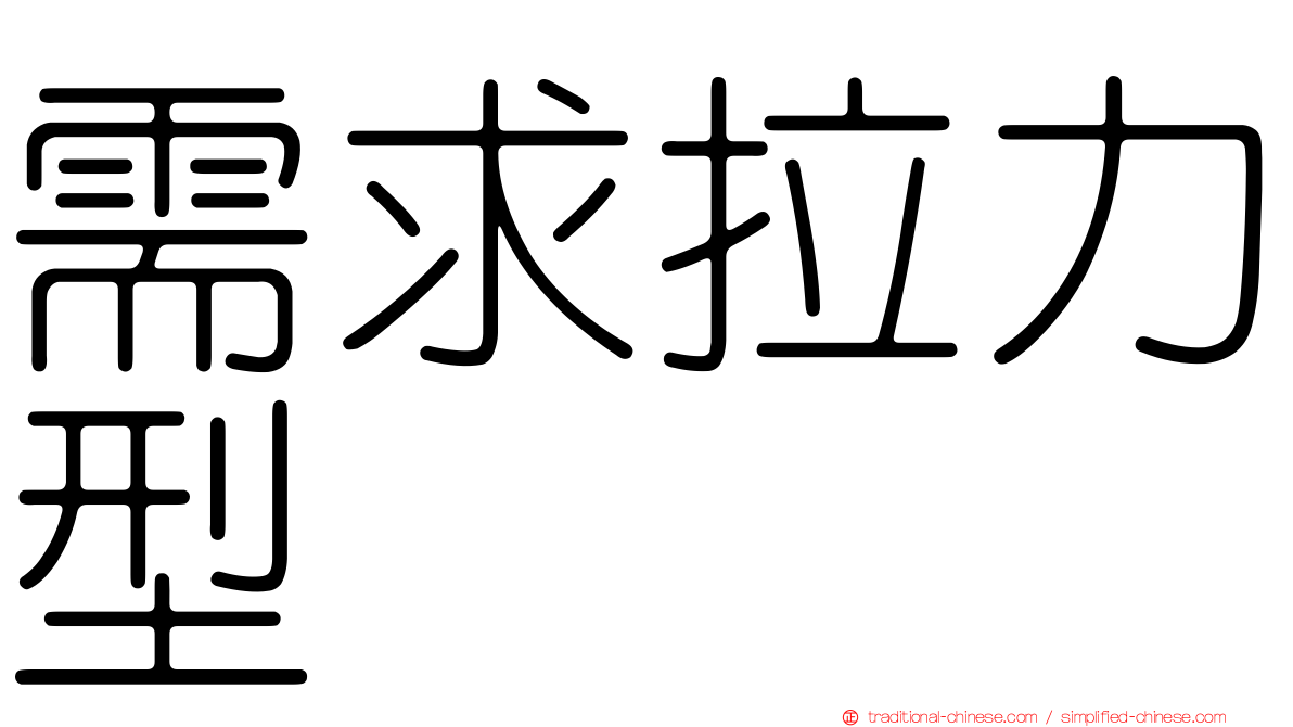 需求拉力型