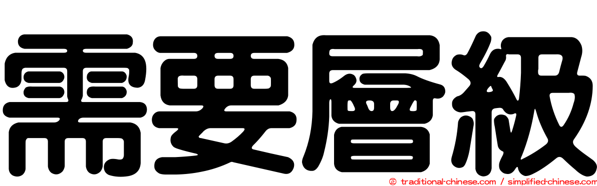 需要層級