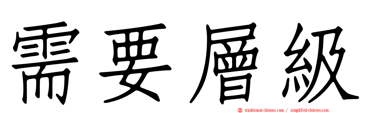需要層級