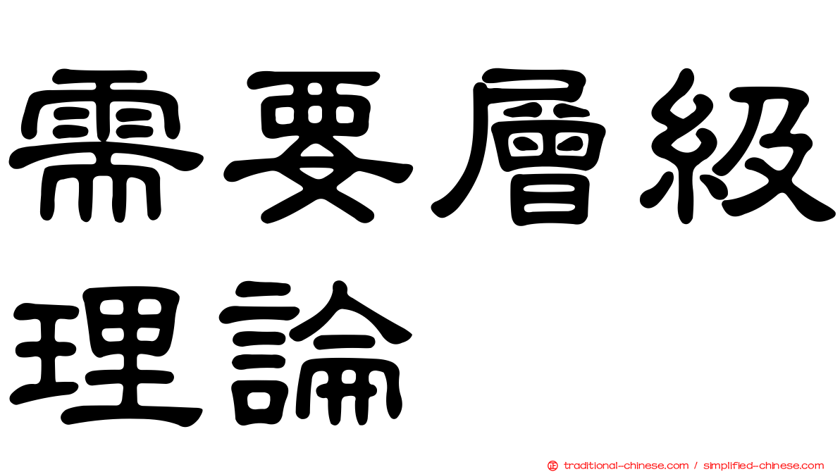 需要層級理論