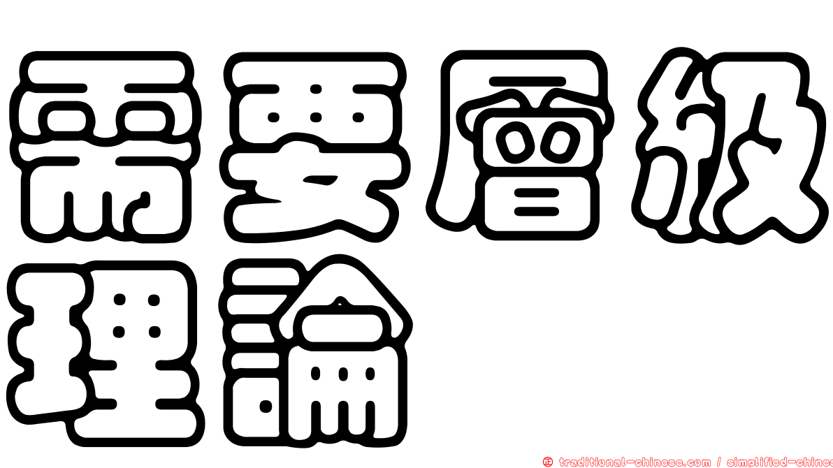 需要層級理論