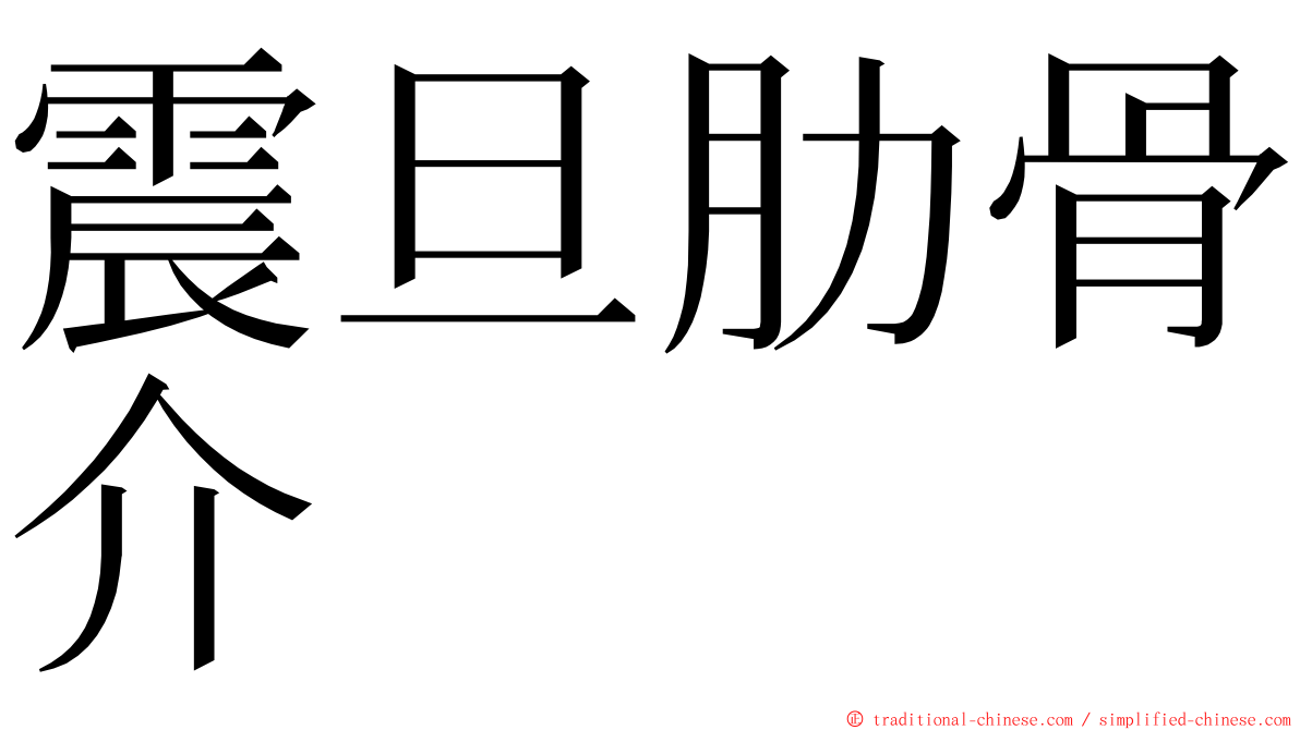 震旦肋骨介 ming font