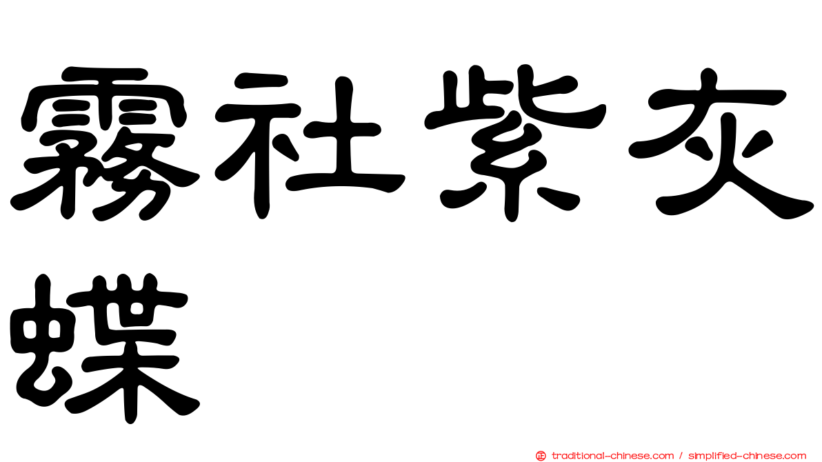 霧社紫灰蝶