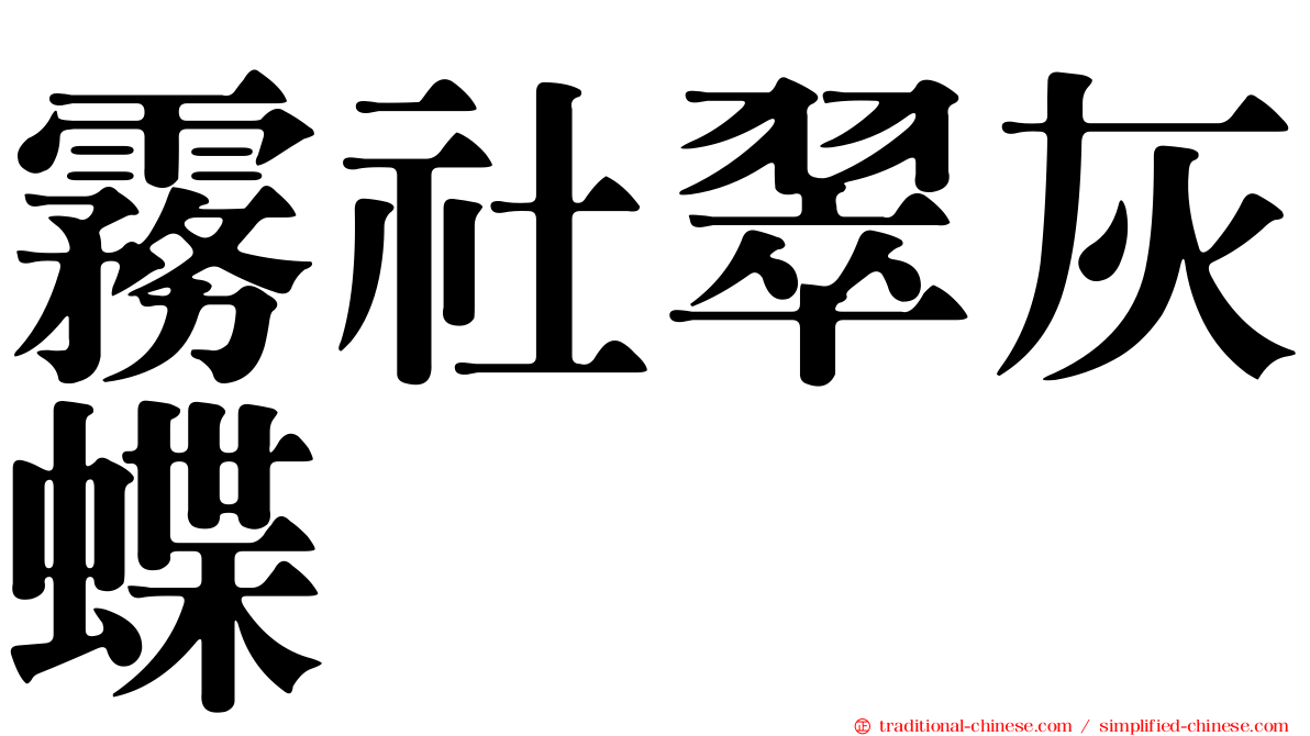 霧社翠灰蝶