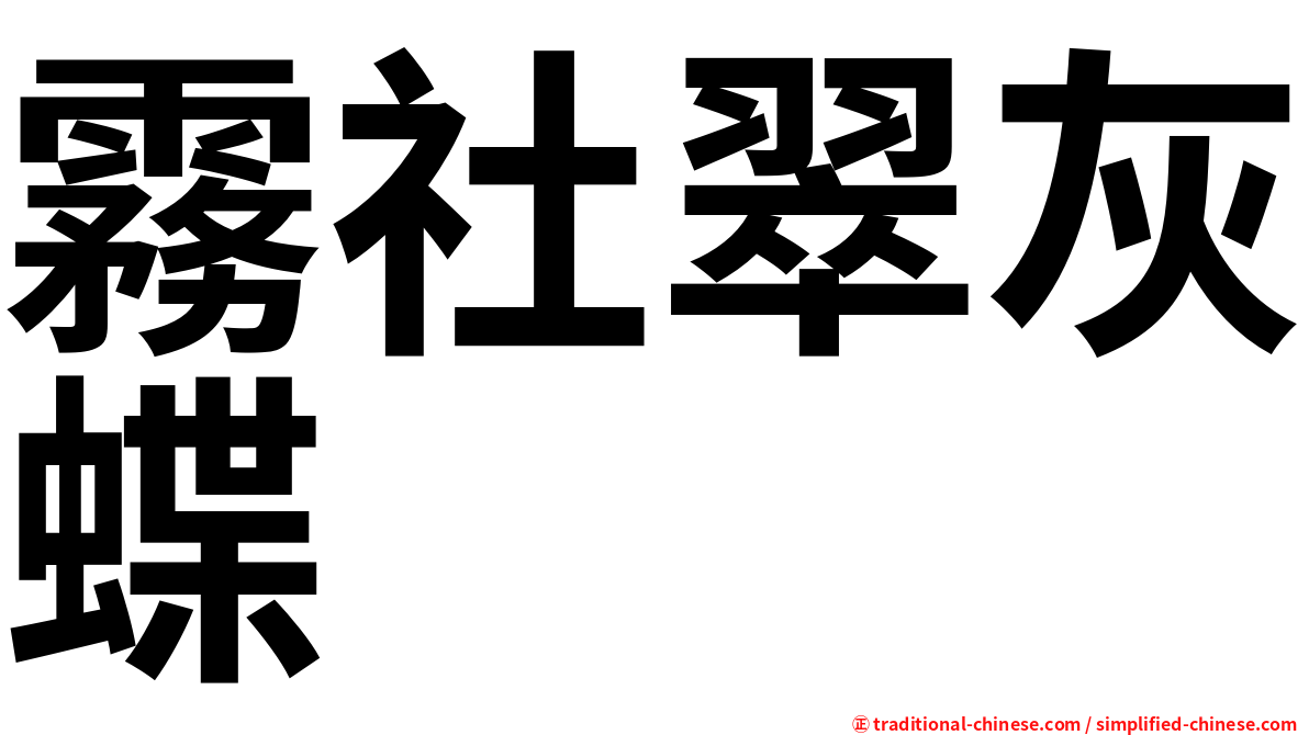 霧社翠灰蝶