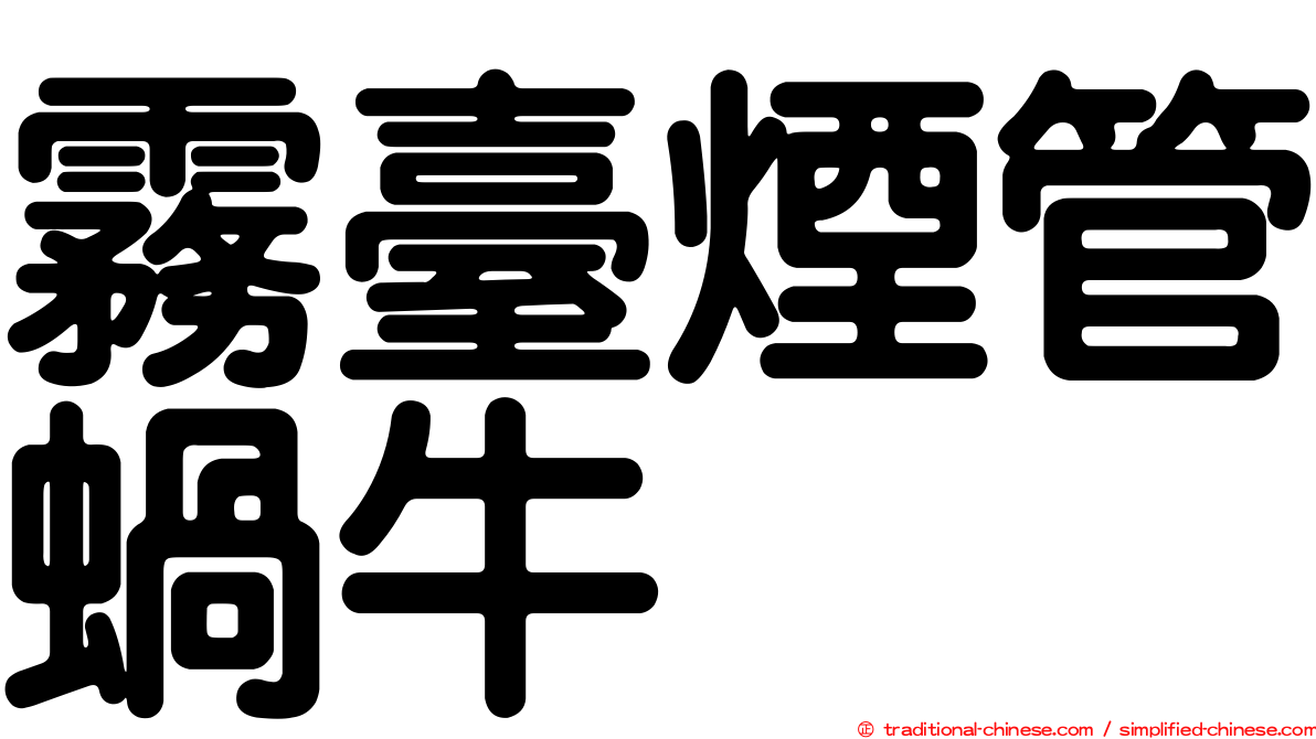 霧臺煙管蝸牛