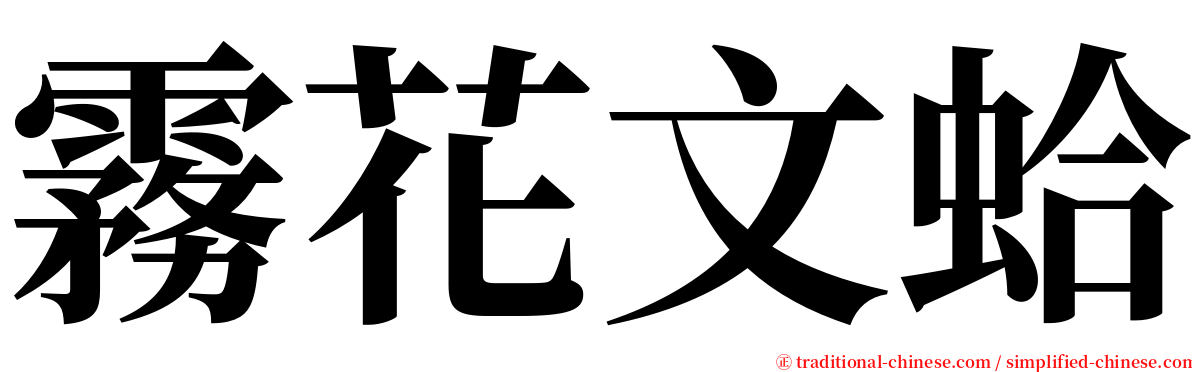 霧花文蛤 serif font